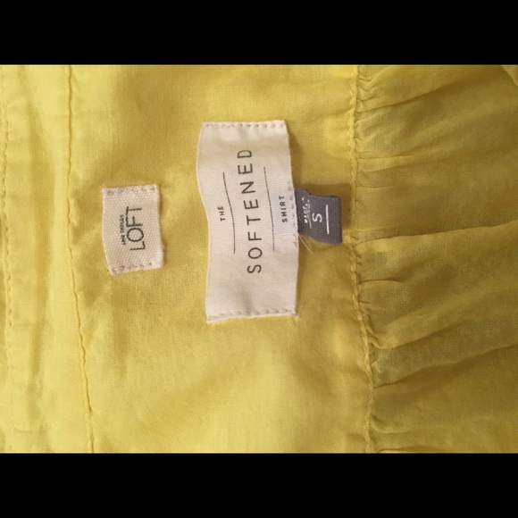 Loft - Yellow Popover Buttoned Top - Picture 5 of 5